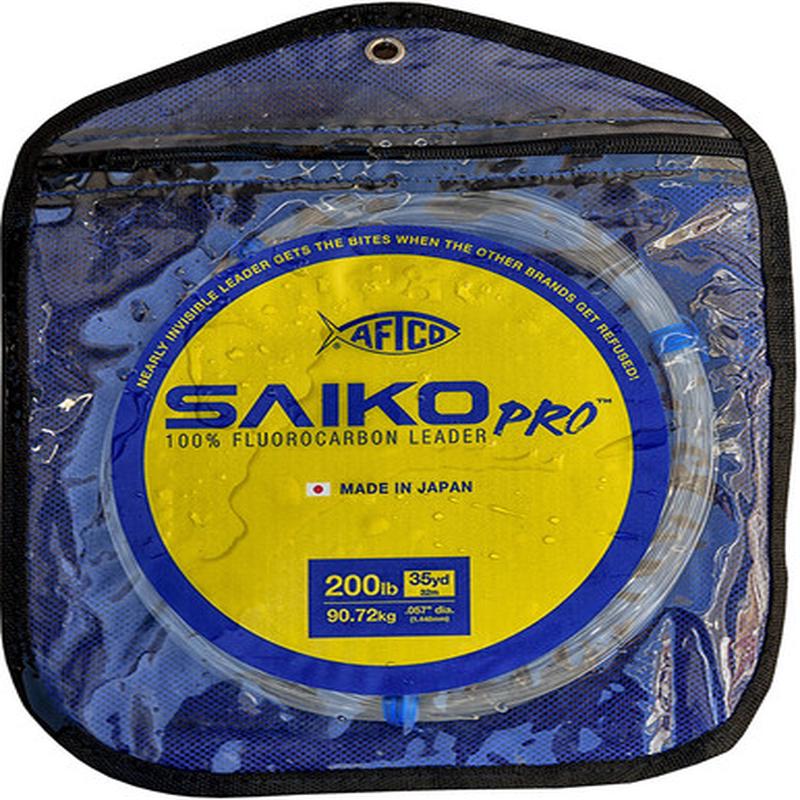 Aftco Saiko Pro Fluorocarbon Leader - Clear - 130lb - 35yds
