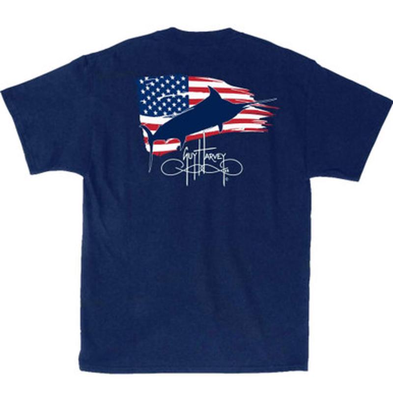 Aftco Guy Harvey Patriot Short Sleeve T-Shirt - XL
