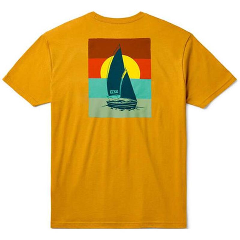 YETI Sunset Sails Short Sleeve T-Shirt - Charcoal - Large