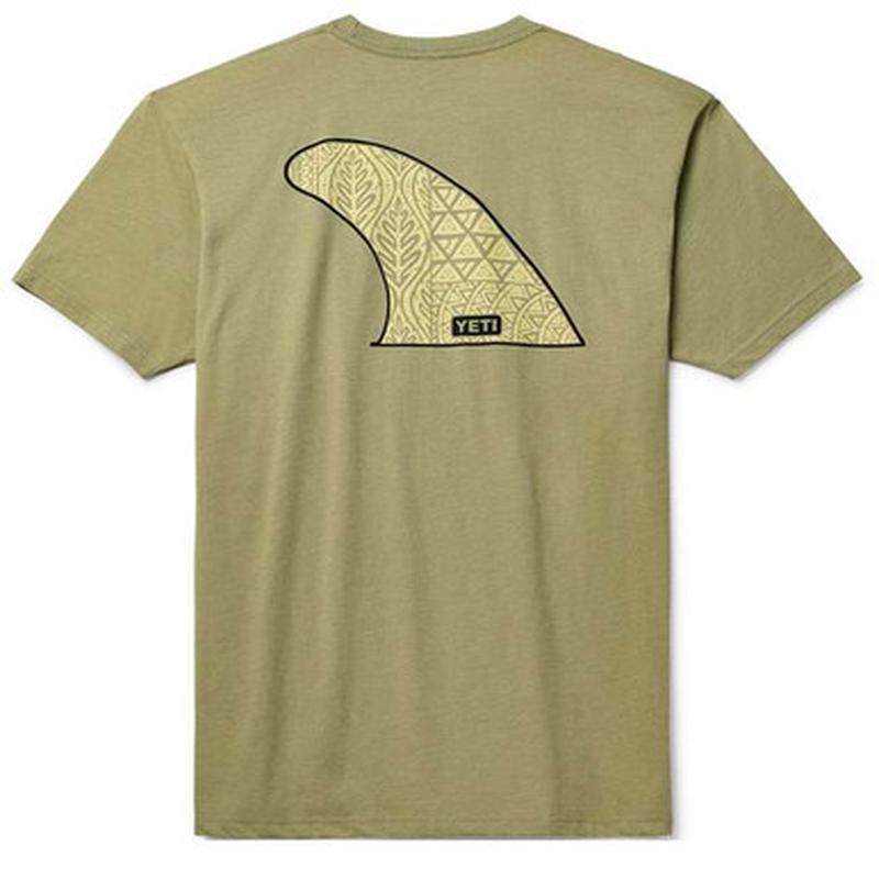 YETI Surf Fin Short Sleeve T-Shirt - Light Olive - 2X-Large