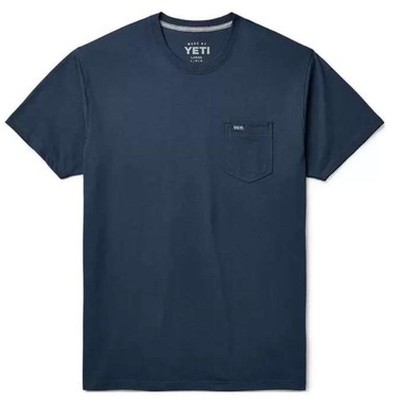 YETI Premium Pocket Short Sleeve T-Shirt - Navy - Small