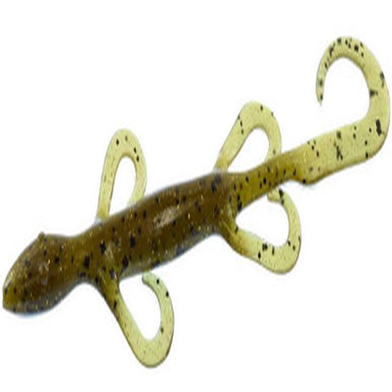 Zoom Lizard Bait - 6in - Green Pumpkin Gold