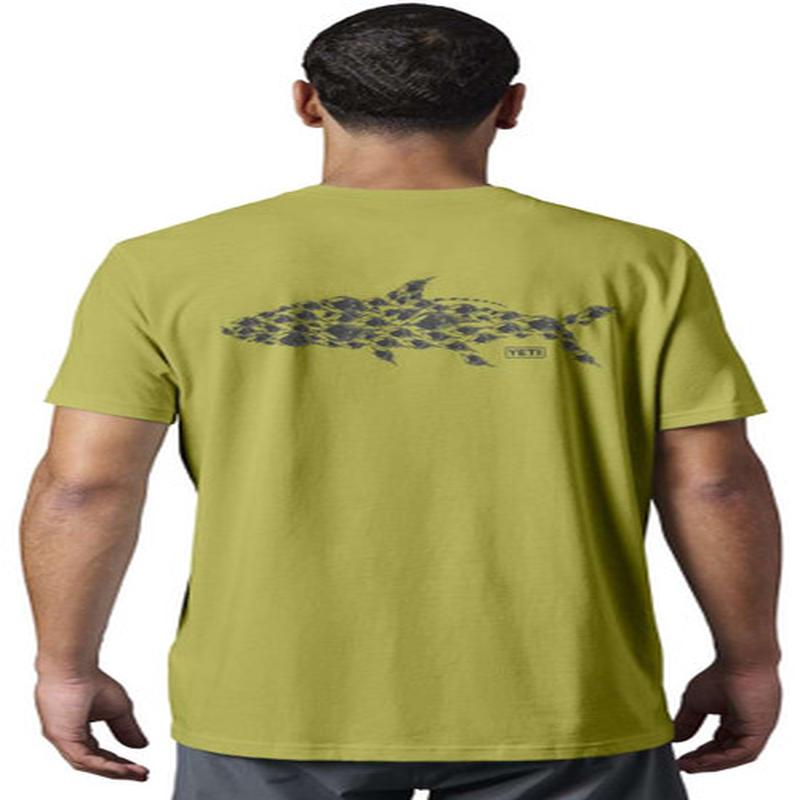 Yeti Tarpon Flies Short Sleeve T-Shirt - Moss - X-Large