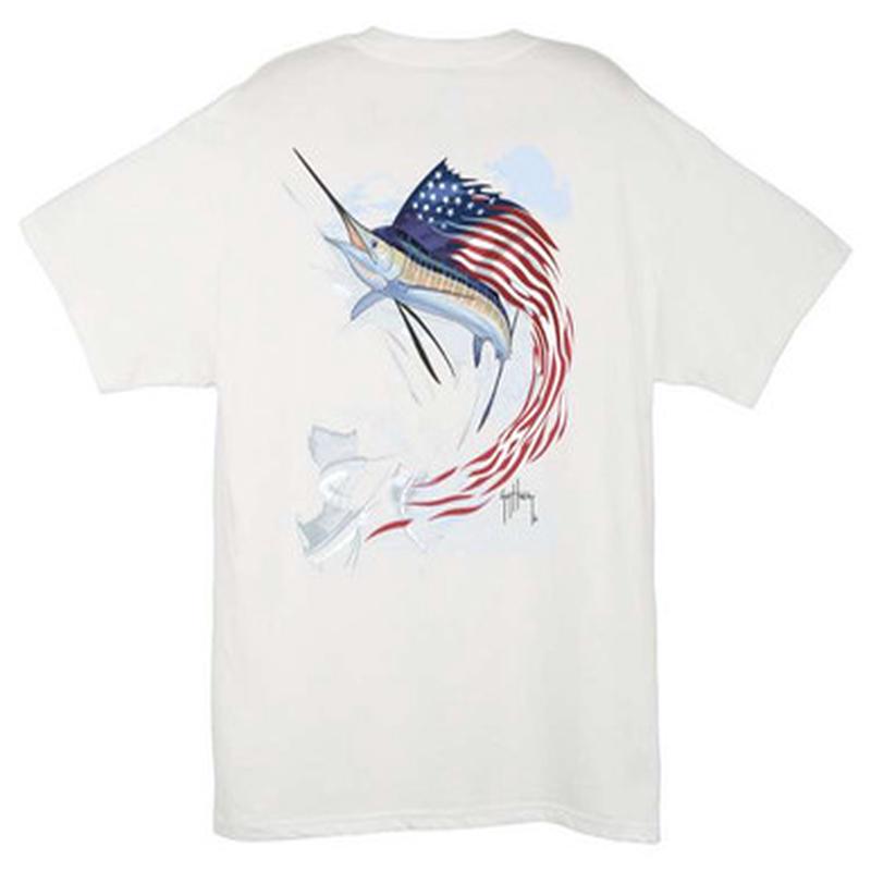 Aftco Guy Harvey Star Spangled Guy Short Sleeve T-Shirt - M