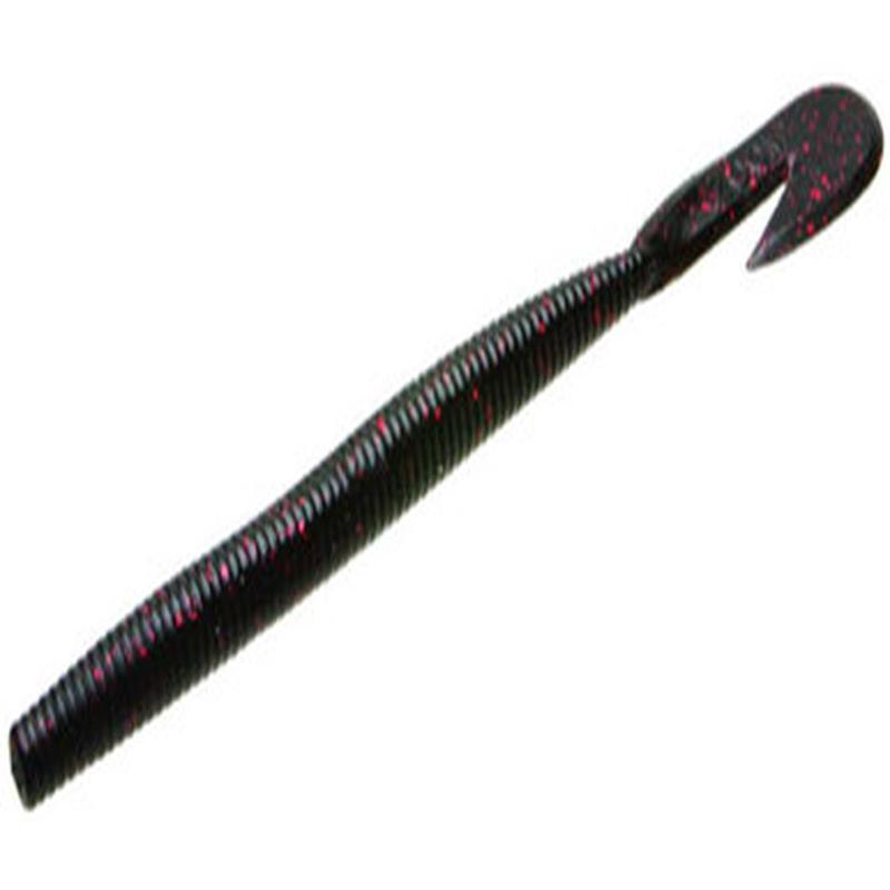 Zoom Mag Ultra-Vibe Speed Worm - 6in - Black/Red Glitter