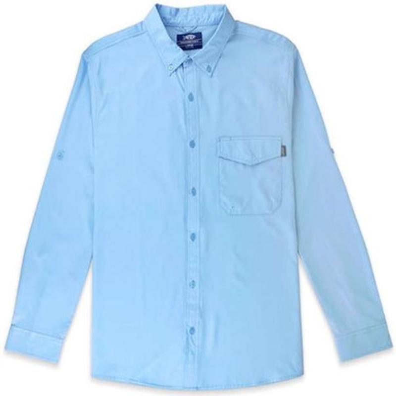 Aftco Palomar Long Sleeve Vented Fishing Shirt - Airy Blue - X-Large