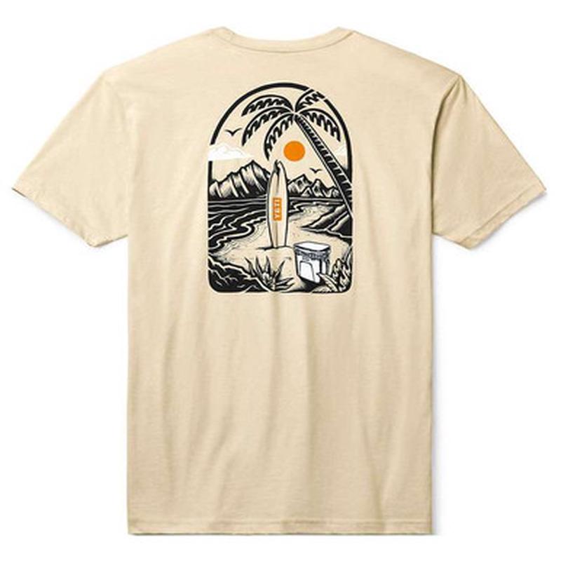 YETI Surf Trip Short Sleeve T-Shirt - Cream - X-Large