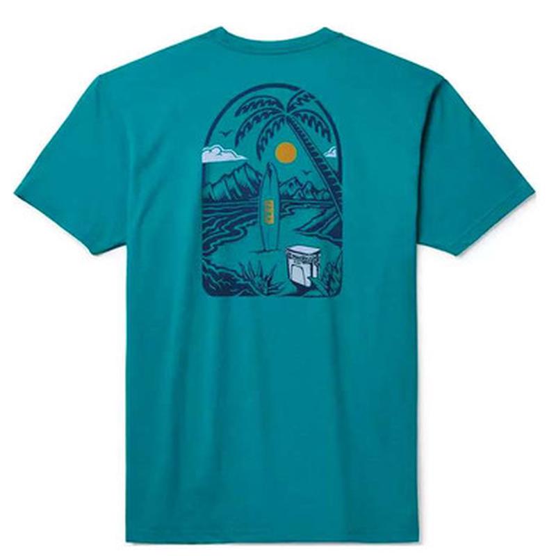 YETI Surf Trip Short Sleeve T-Shirt - Teal - Medium