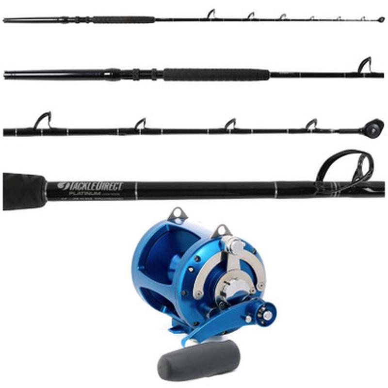 Avet EXW 50/2 Blue / Platinum Hook TDPS645080WTSIN Standup Combo