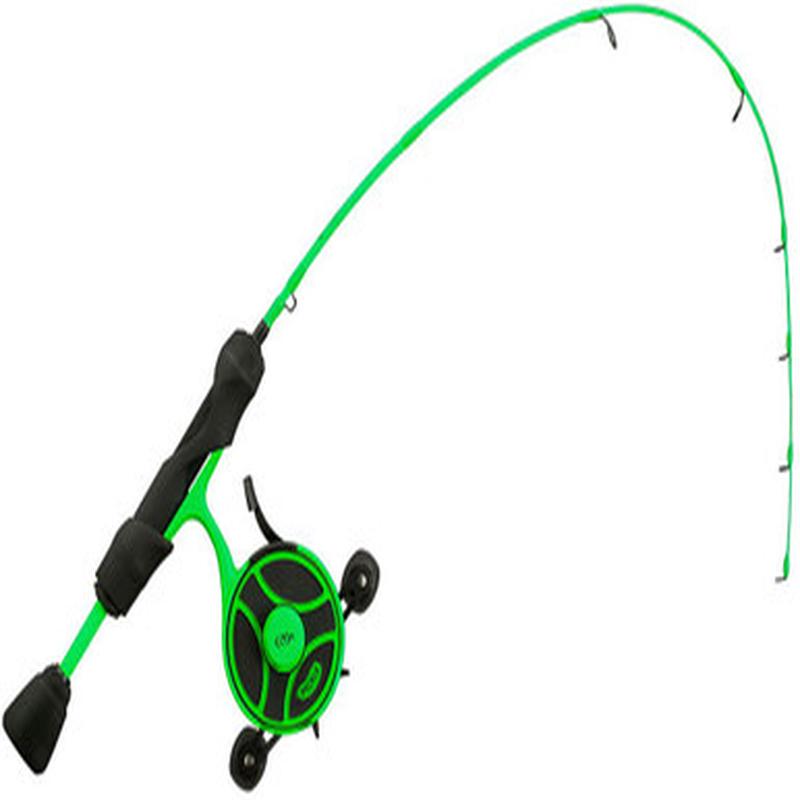 13 Fishing RP2-27L-LH Radioactive Pickle Ice Combo - 27 in. - Left Hand