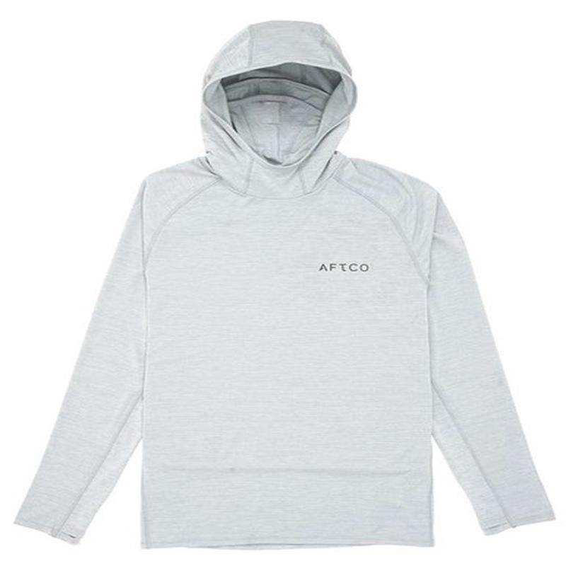 Aftco Adapt Phase Change Performance Hoodie - Light Gray Heather - Small