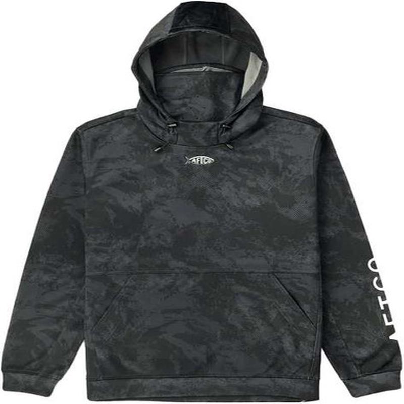 Aftco Reaper Tactical Sweatshirt - Black Storm Camo - Large