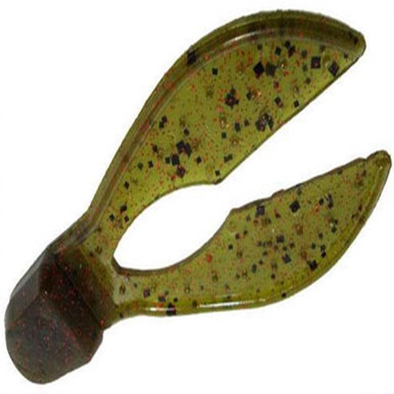 Zoom Super Chunk Bait 3-1/2in Green Pumpkin Red