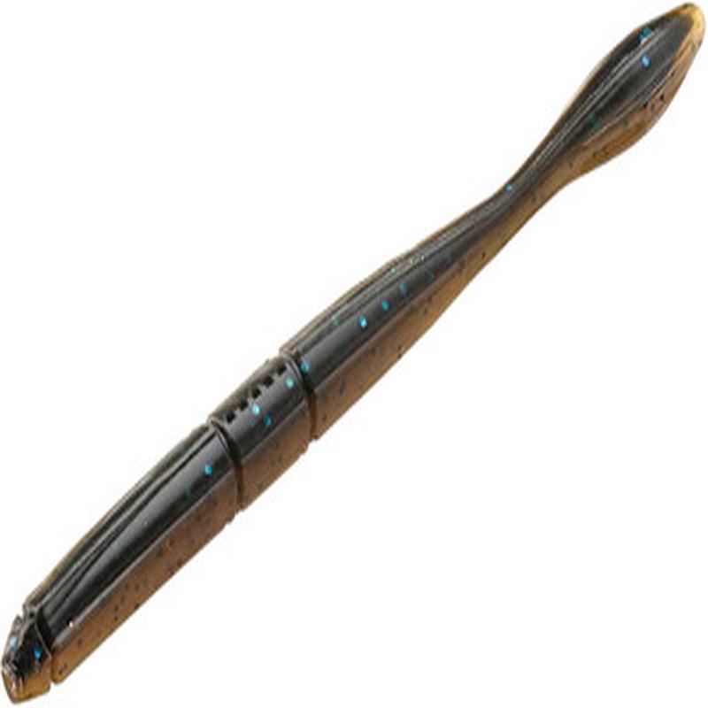13 Fishing Bubble Butt Worm - 6in - Black & Tan