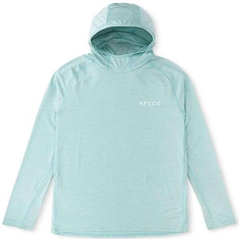 Aftco Adapt Phase Change Performance Hoodie - Pastel Turq Heather - Large