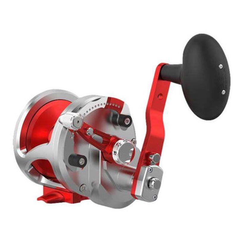 Avet JX 6/3 MC Raptor Plus RH Lever Drag Conventional Reel - Silver/Red