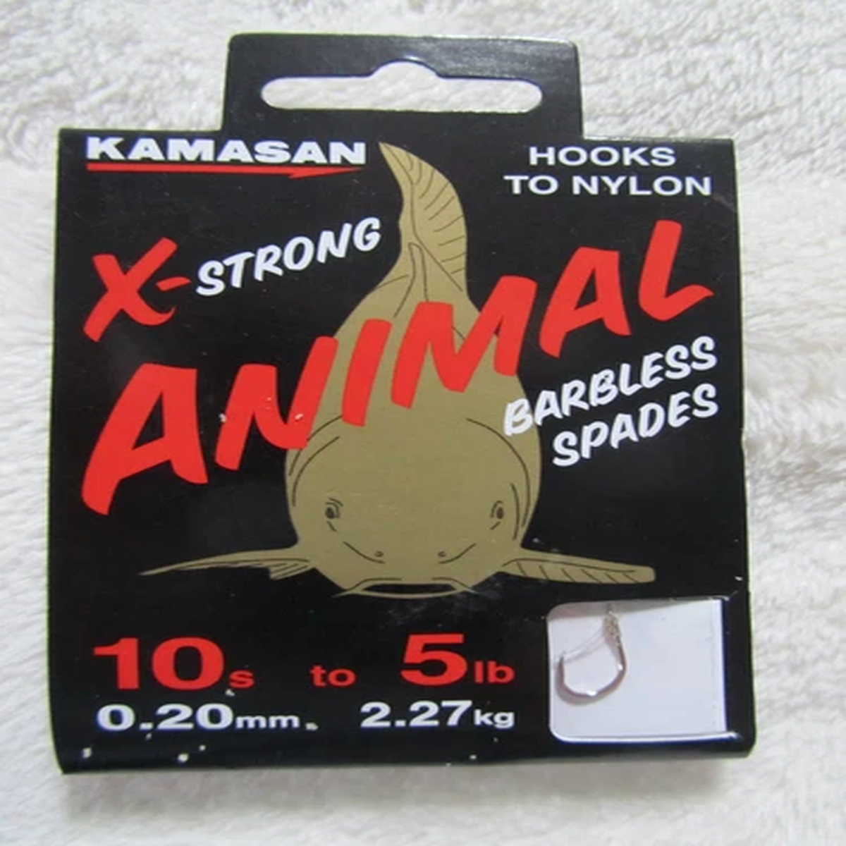 1 x PACK OF KAMASAN X-STRONG ANIMAL HOOKS TO NYLON BARBLESS