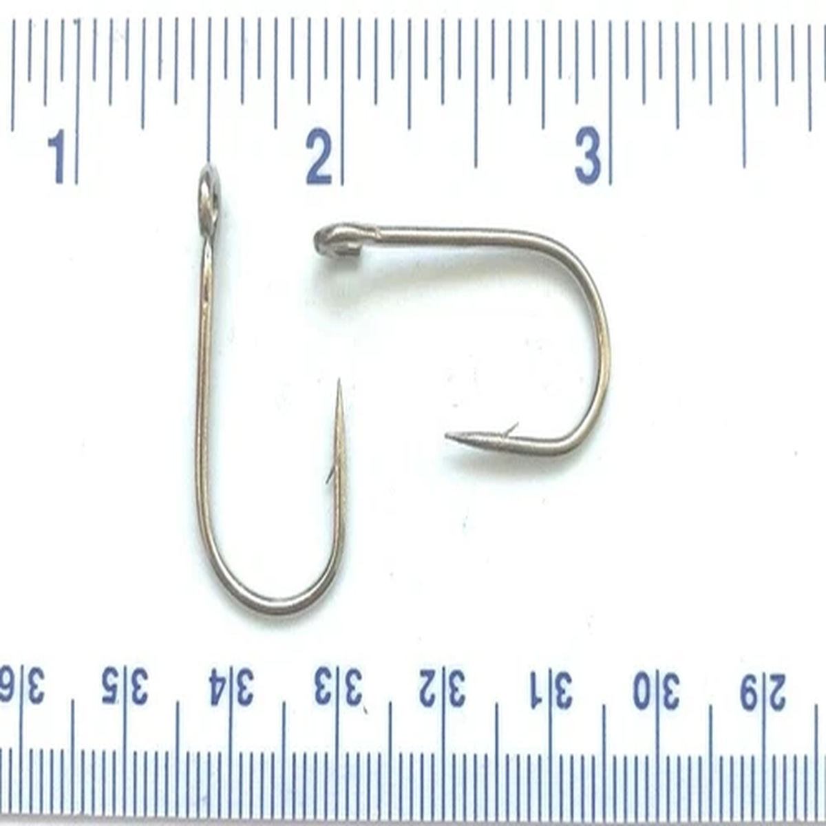 100  6X strength GT 9171 Nickel Plated Open Eye Siwash Fishing Hooks size 2