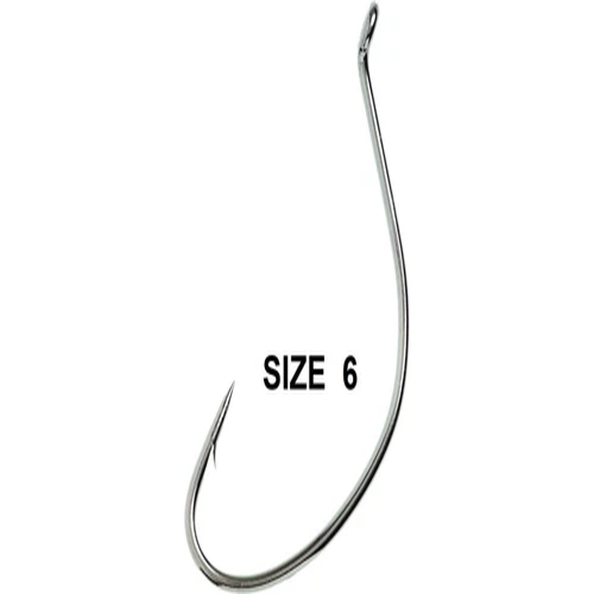 100 Eagle Claw L145 Kahle Horizontal Size 6 Nickel Finish Fish Hooks