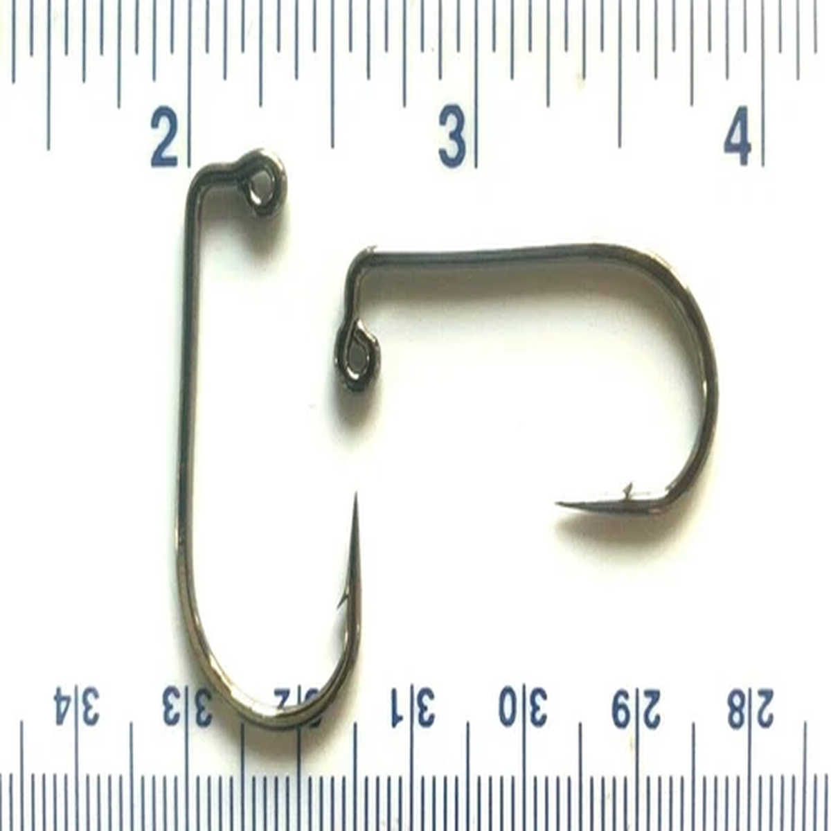 100 GT 32833 2X Strength Black Nickel 90 Degree Round Bend Jig Hooks size 1/0