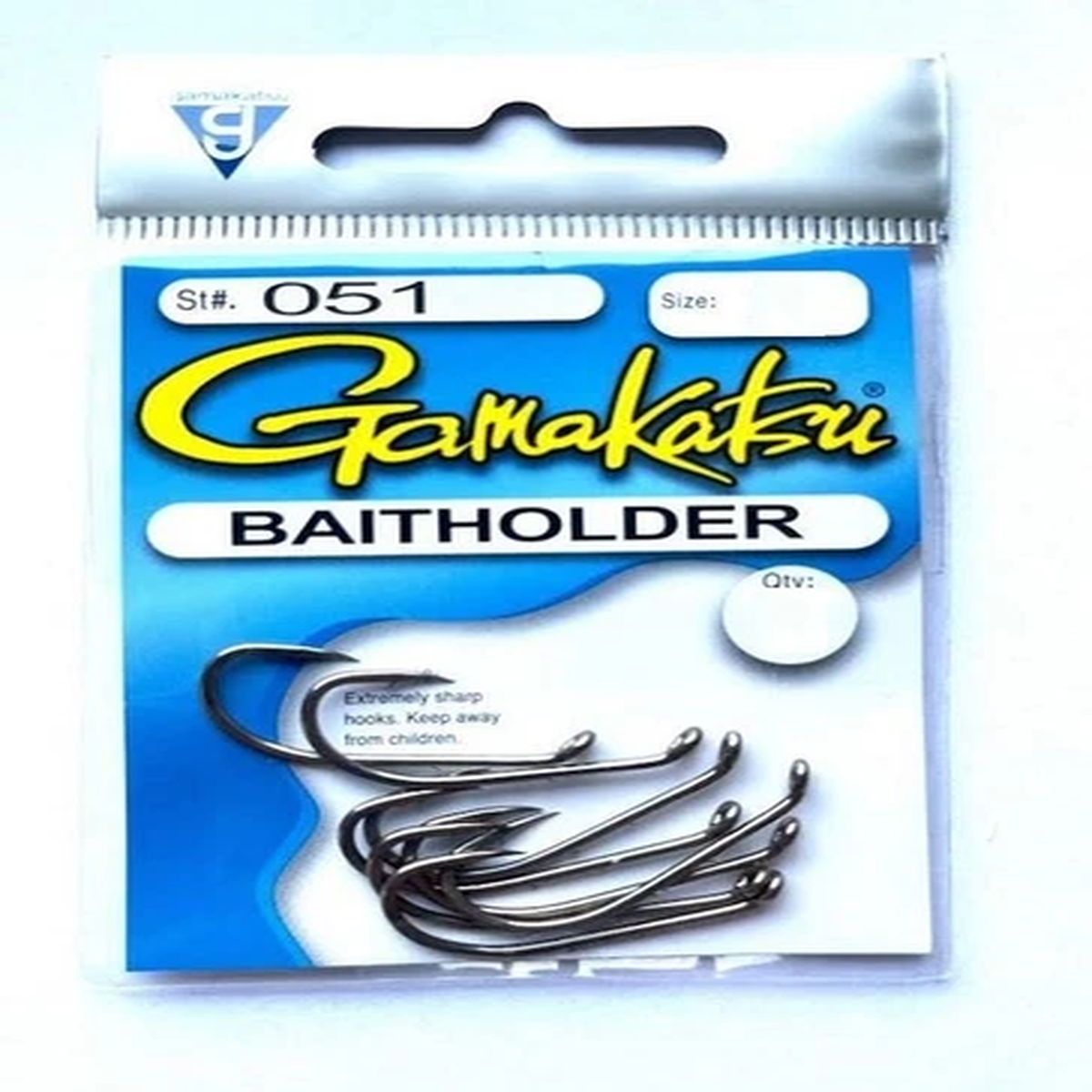 Gamakatsu #051 Baitholder Hooks, Bronze - Pick Your Size! Free USA Shipping!