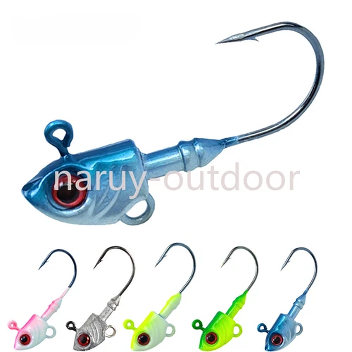 10PCS Swimbait Jig Heads Fishing Hooks with Treble Hook Spoon 1/8oz-1oz