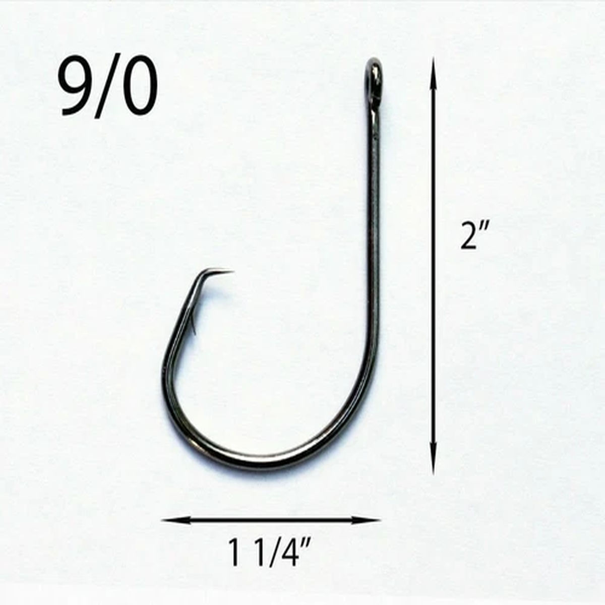PACK OF 25 Size 9/0 TACKLEWORKS Circle Non Offset Inline Hooks 7381