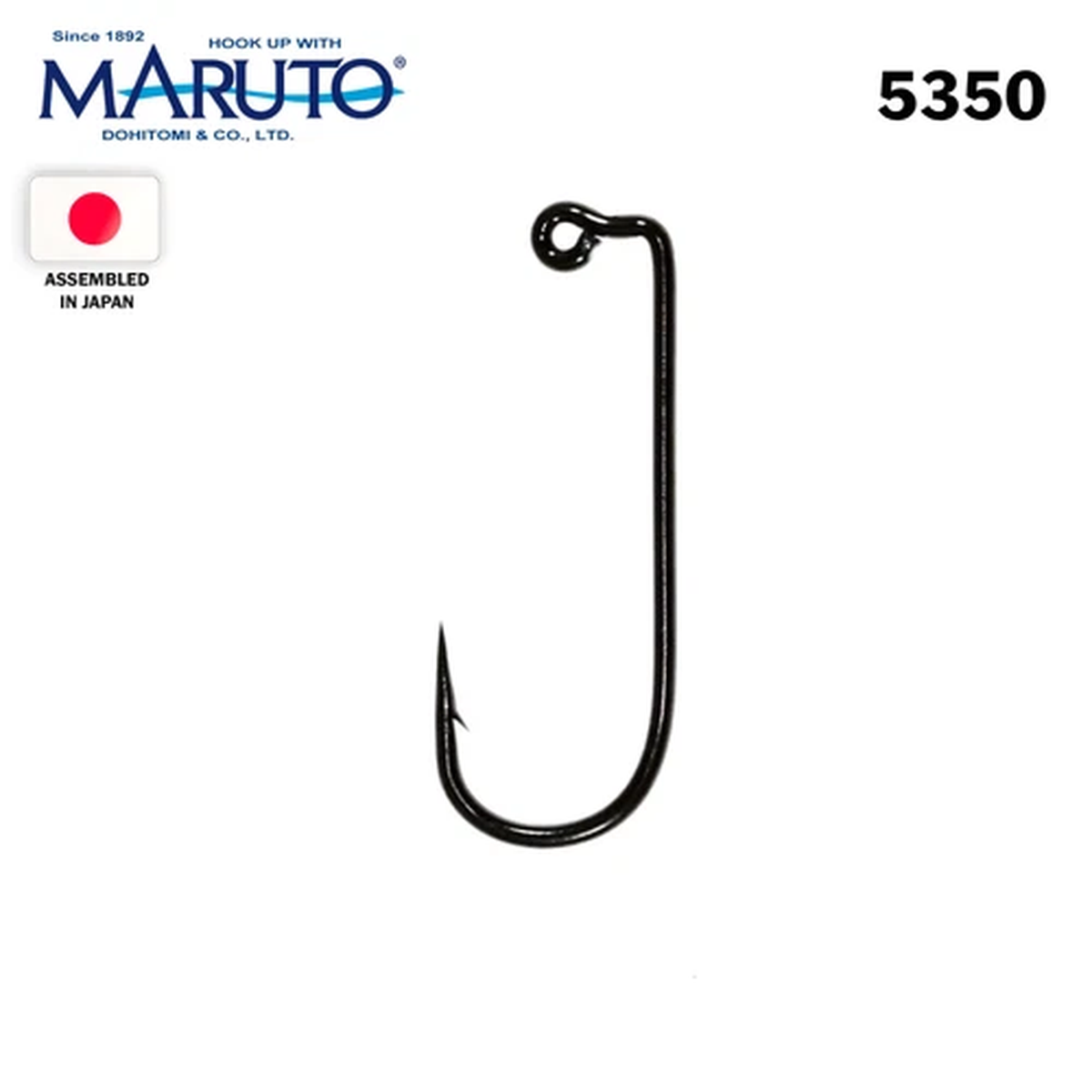 100/1000 pack MARUTO DOHITOMI 5350 Black Nickeled Aberdeen Jig Hooks
