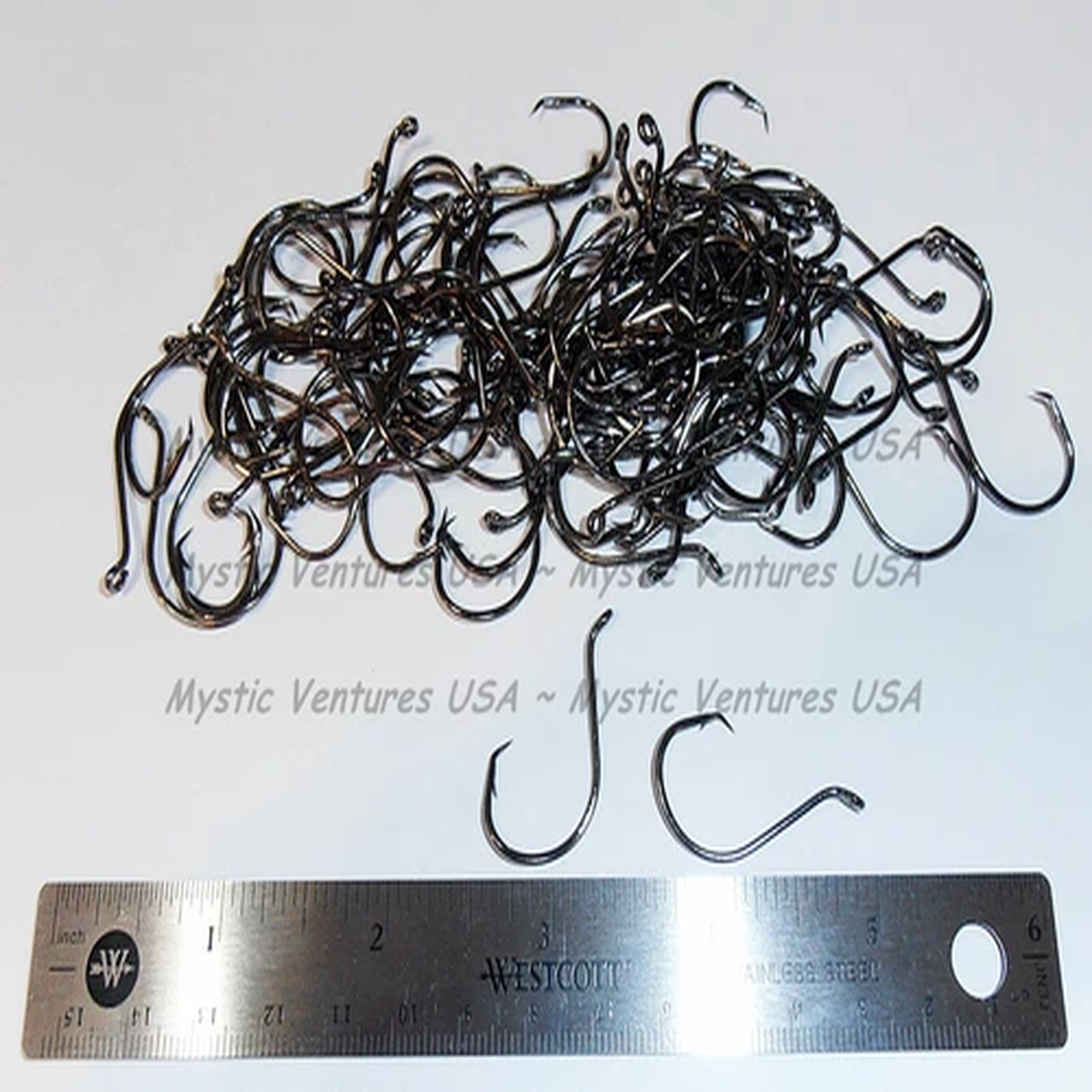100 Size #2/0 Circle Hooks Black Nickel High Carbon Sport Octopus 2X STRONG FREE