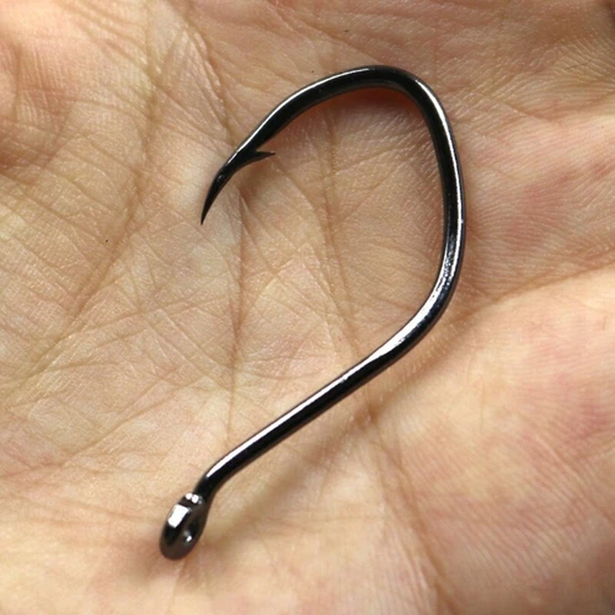 100pcs High Carbon Steel V Shape Catfish Hook Offset Barbed Bass Fishing Hook