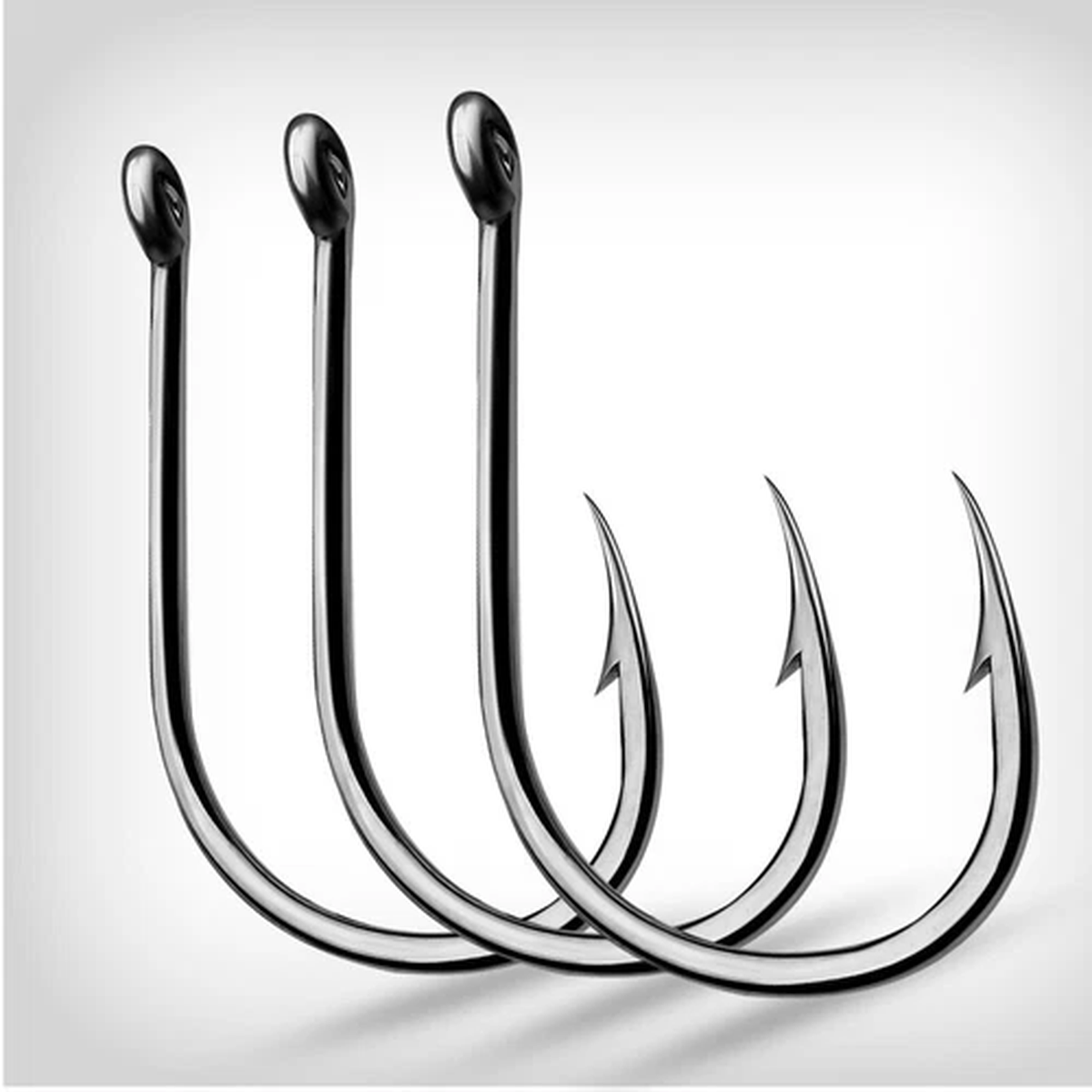 200pcs Fishing Single Hook 3#-15# High Qulity High Carbon Steel Jig Big Hooks