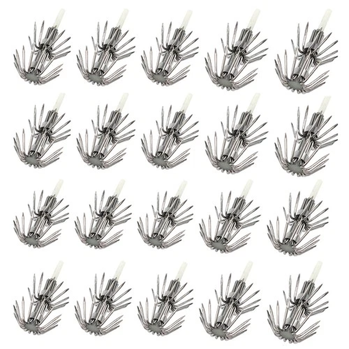 20PCS Luminous Squid Jig Hooks Stainless Steel Squid Hooks For Fishing ZBNF