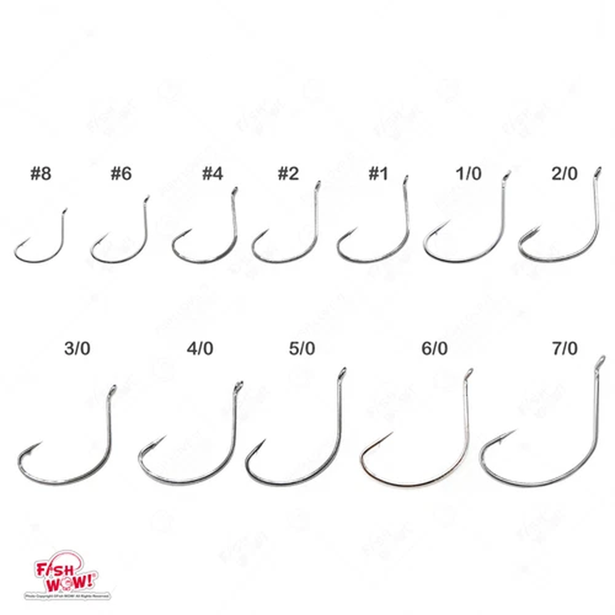 10~100pcs Fishing 2x Kahle Hook Nickel #8 6 4 2 1/0 2/0 3/0 4/0 6/0 5/0 7/0 lot