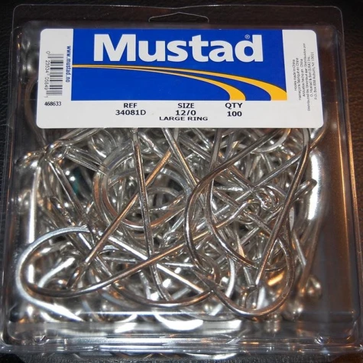 100 Mustad 34081D Size 12/0 Saltwater Big Game Hooks Do It Jig Molds 34081D-120