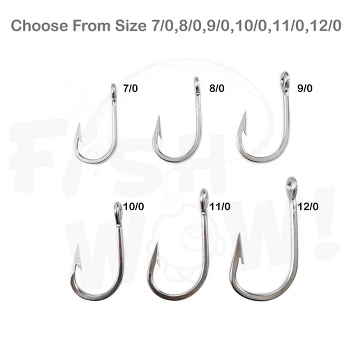 Stainless Swordfish tuna Hook Marlin Shark Size 7/0 8/0 9/0 10/0 11/0 12/0 New