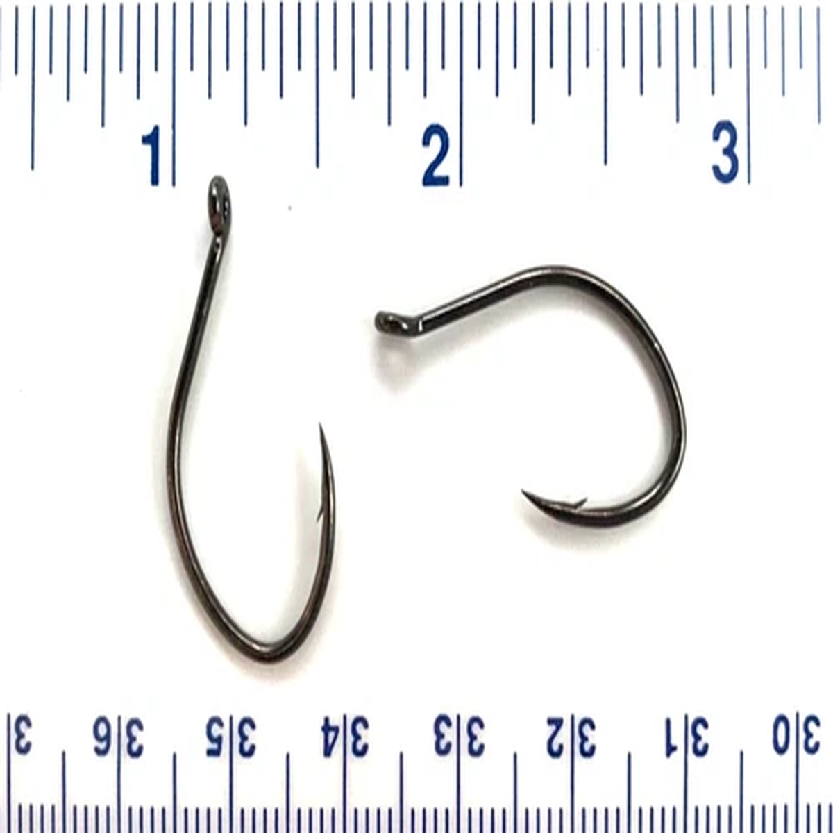100 VMC 7356 7356BN Black SureSet Dropshot Fish Hooks 2/0