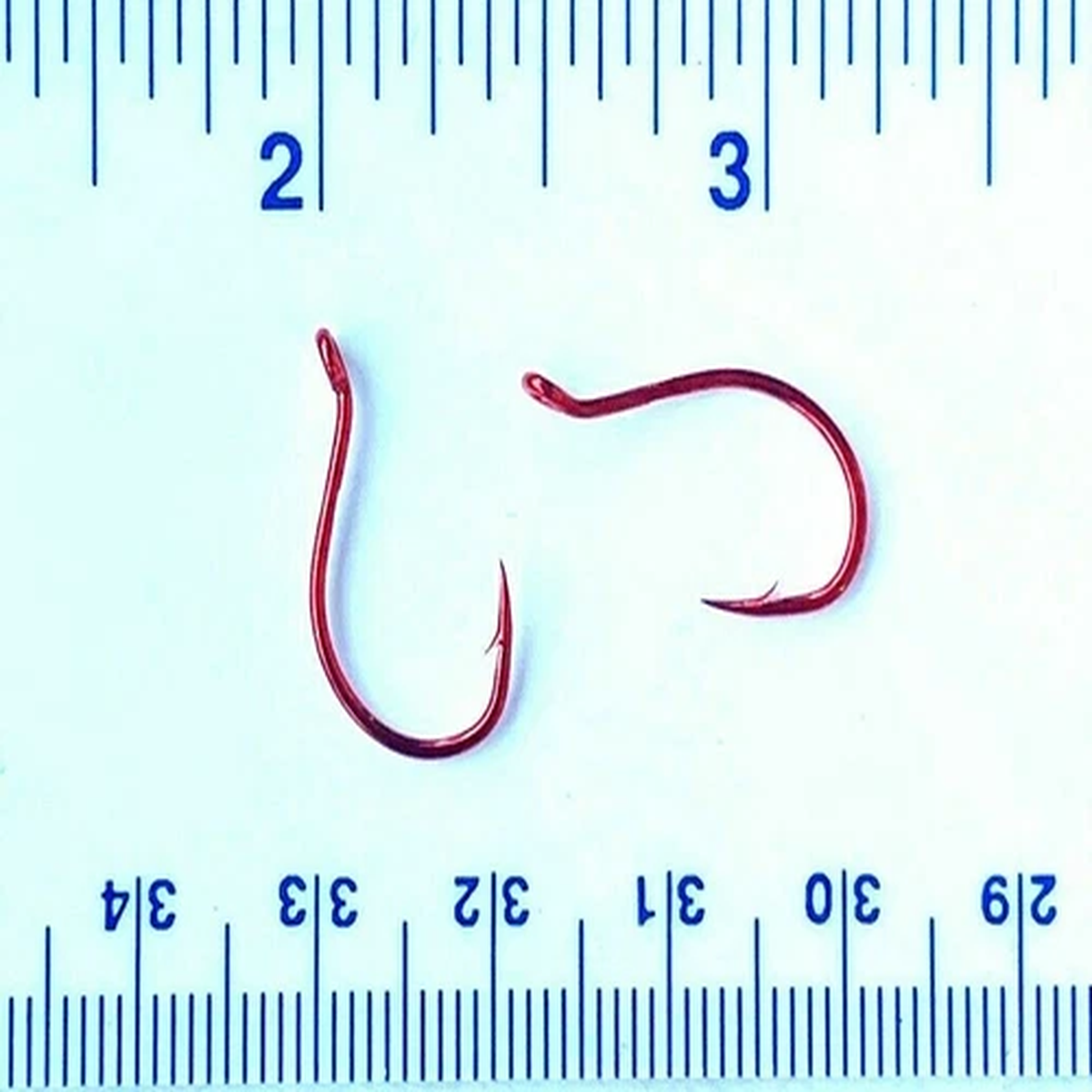 100 Danielson HCBOR Red Chrome Octopus Fish Fishing Hooks size 2 - 100 hooks