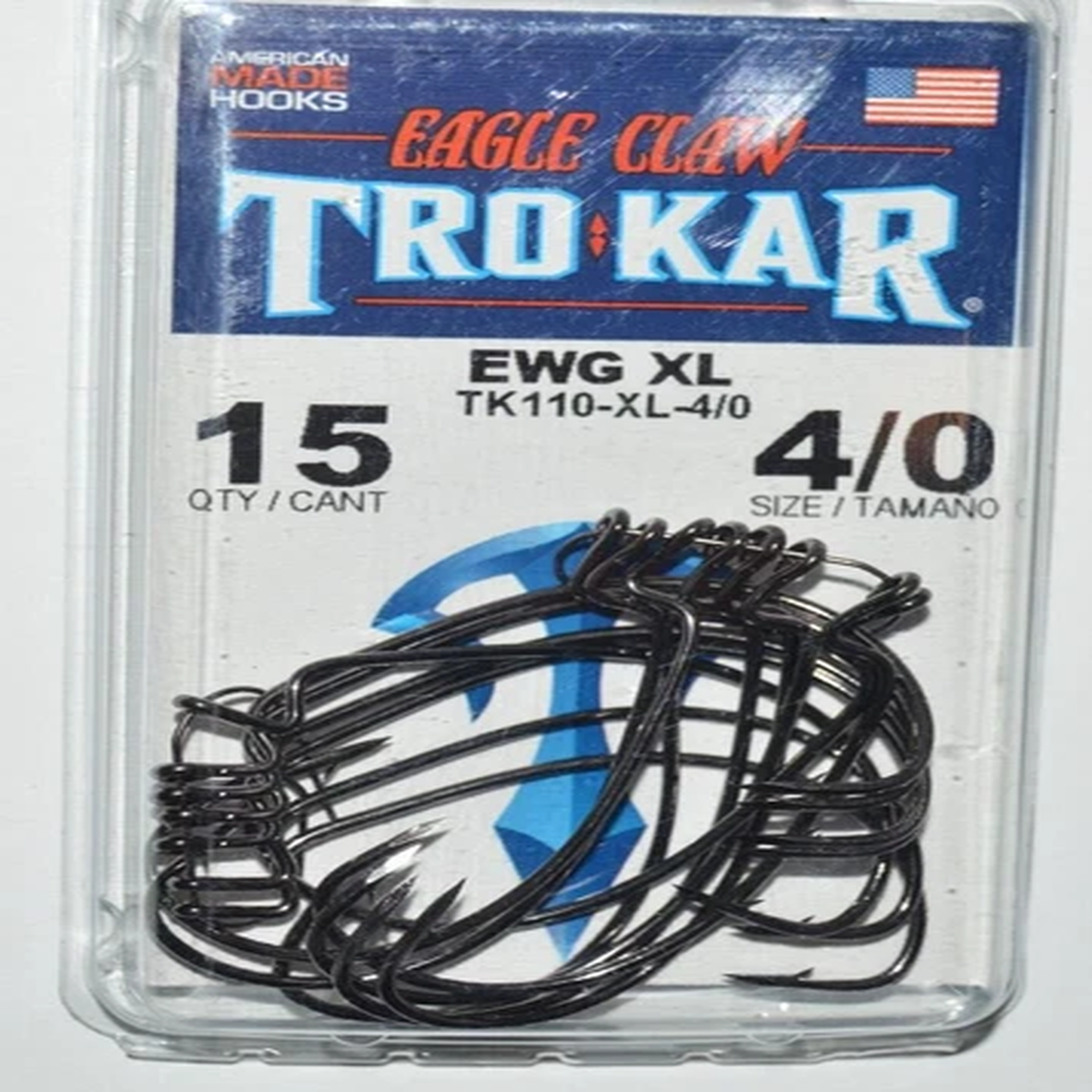 trokar eagle claw ewg xl extra wide gap hook tk110-xl-4/0 size 4/0  value pack