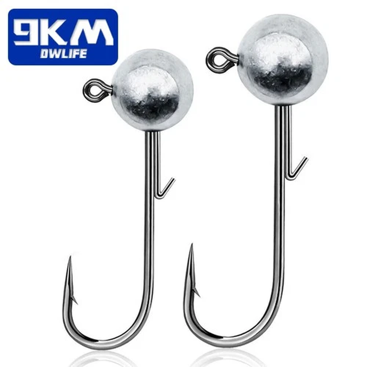 Round Jig Head Bait Hook 2g~20g with Wire Keeper for Soft Plastics and Live Bait