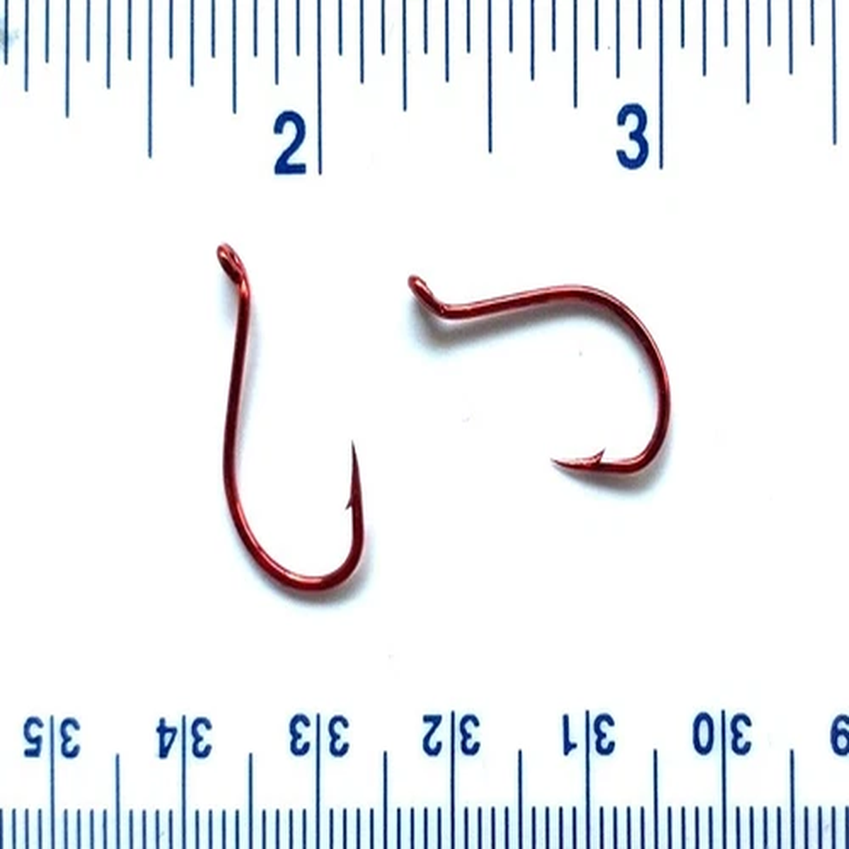 100 Danielson HCBOR Red Chrome Octopus Fish Fishing Hooks size 4 - 100 hooks