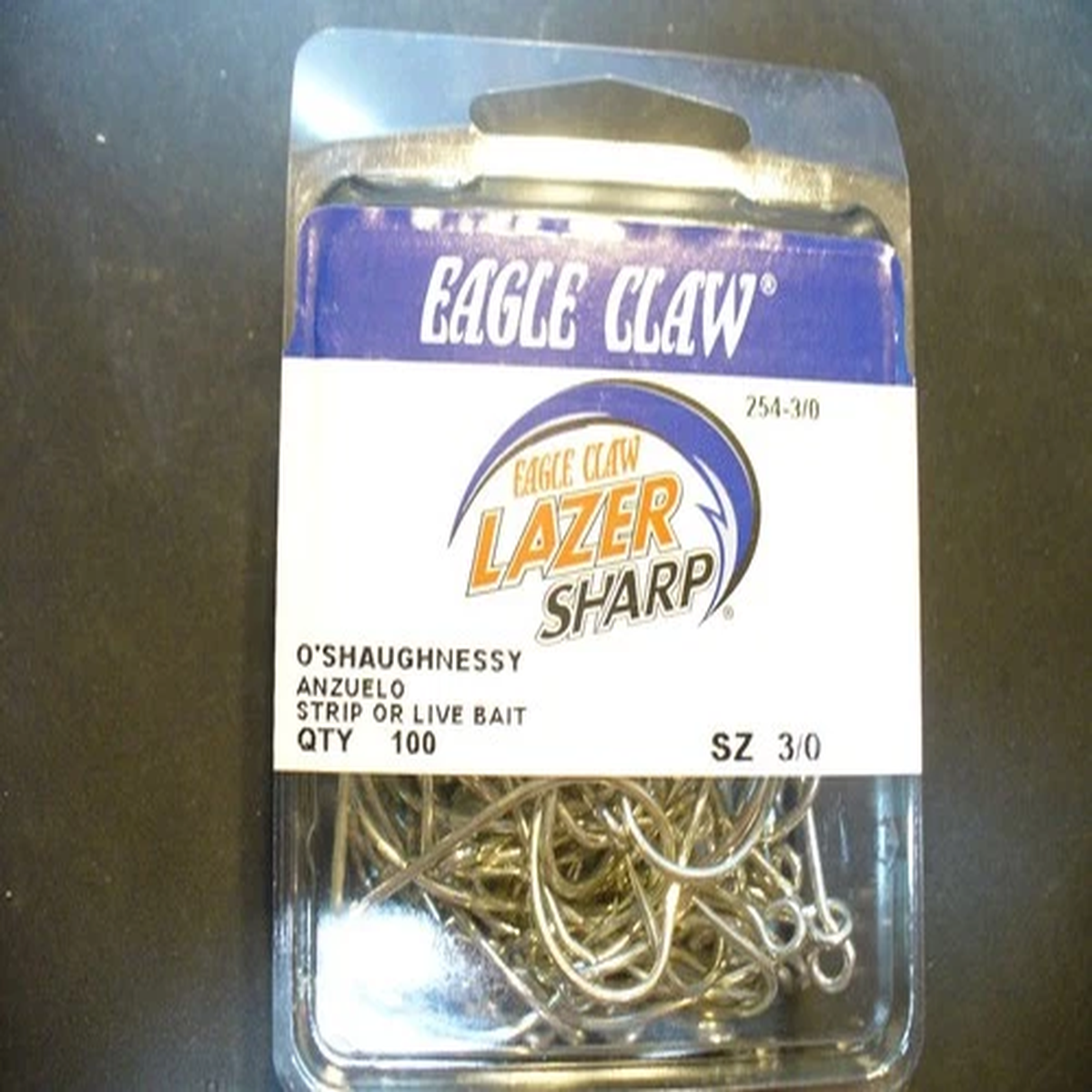 100 Eagle Claw Size 254-3/0 Sea Guard  O'Shaughnessy LAZER SHARP Fish Hooks