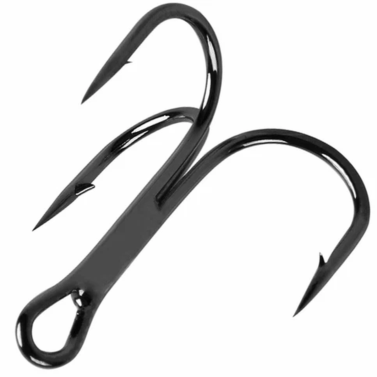 100pcs Fishing Hook Sharp Treble Hooks Red Black Silver 1/2/4/6/8/10/12/14 Hooks
