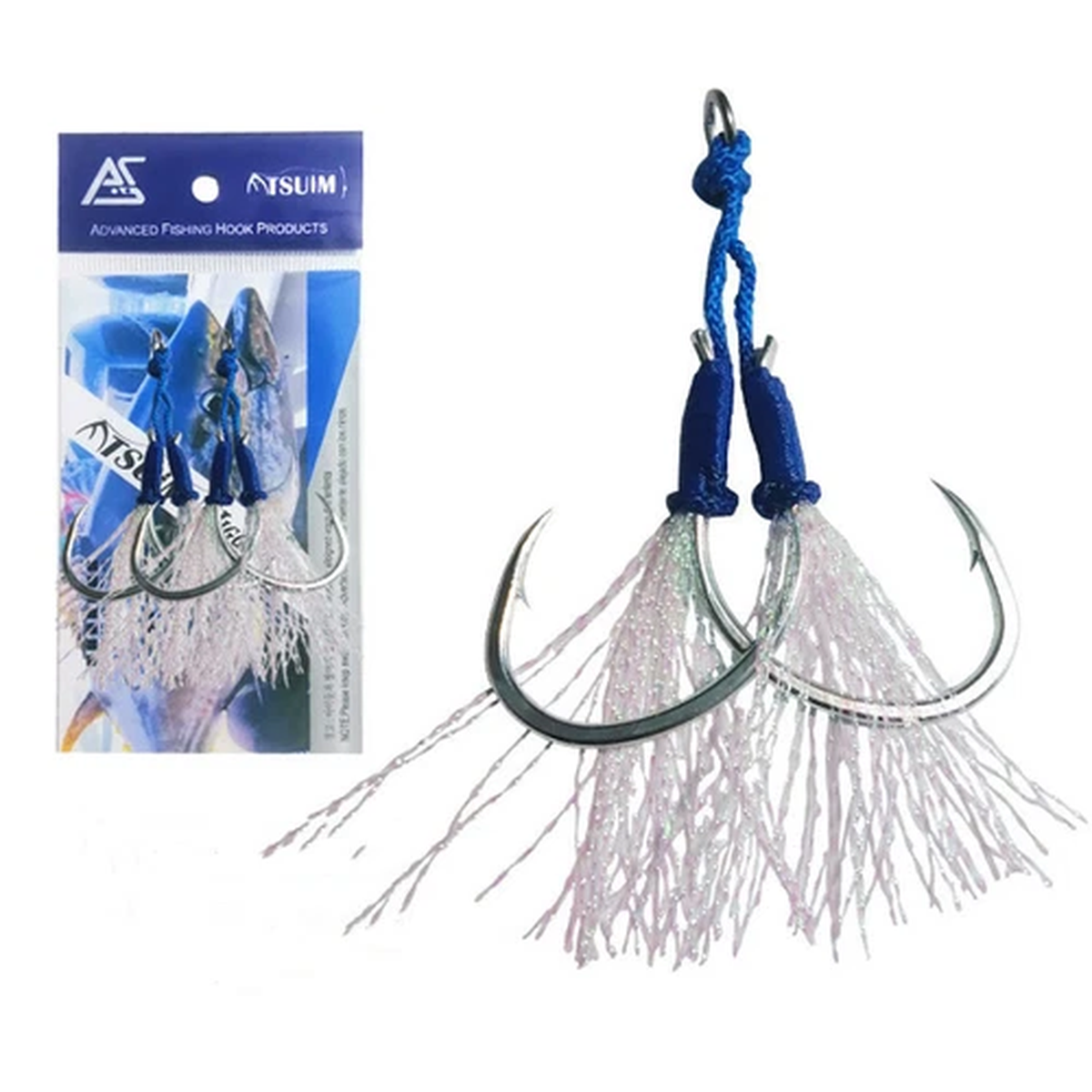 10PCS Jig Double Assist Hooks High Carbon Steel Jigging Hook Saltwater Big Game