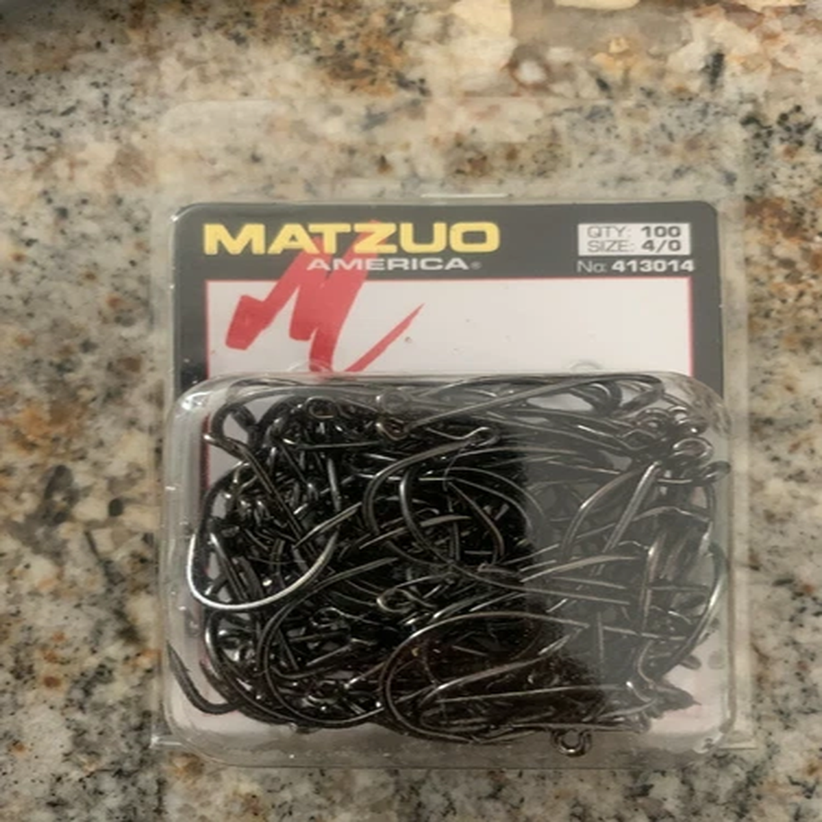 1000 (10 packs/100) Matzuo 413014 Black Up Eye Octopus Fish Hooks size 4/0