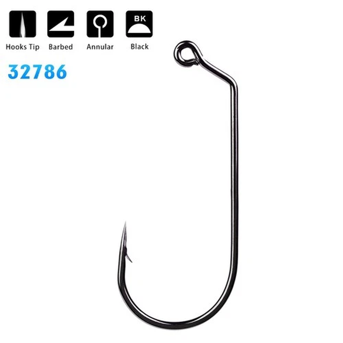 100pcs Jig Big Fishing Hooks High carbon steel fishhook Saltwater Bass 1/0# 2/0#