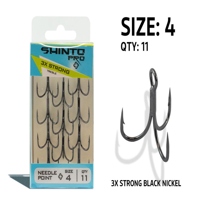 Shinto Pro 3X Strong Black Nickel Trebles - 4