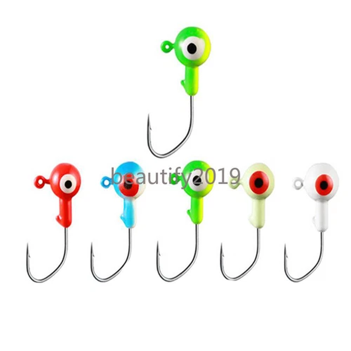 25/50 Pack Jig Heads Fishing Hooks Jigs Bass Crappie Trout 1/32 1/16 1/8 1/6oz