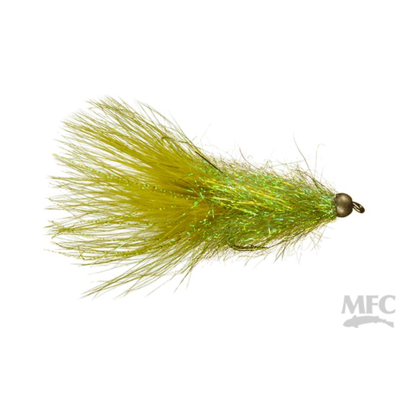 Coffey's Sparkle Minnow Bead Head - Light Olive