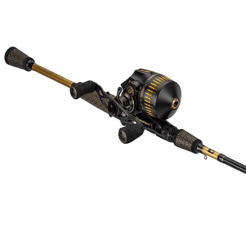 Anything Possible Sniper 6'8 Spincast Rod & Reel Combo, IM6 Graphite, Black/Gold, 12+1 Bearings, 6.5:1 - SNIPERCB - Default Title