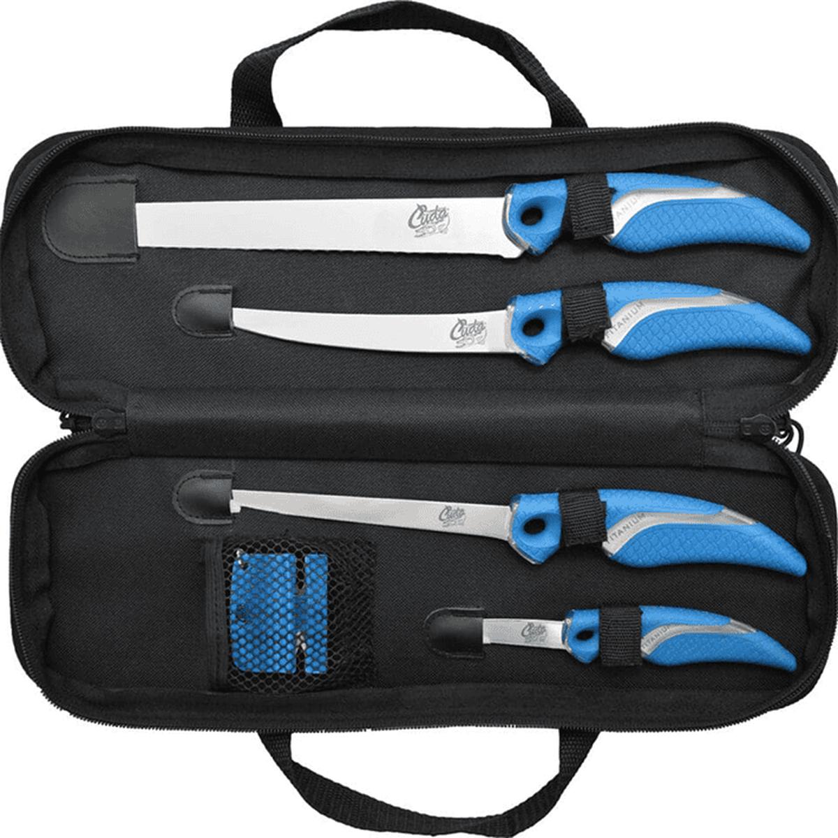 Cuda 6Pc Knife And Sharpener Kit